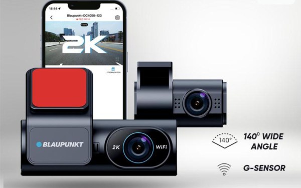 Blaupunkt BP 5050 WiFi Dual Dash Cam | 2K Front + 1080P Rear | Parking Mode | G-Sensor | 256GB Support